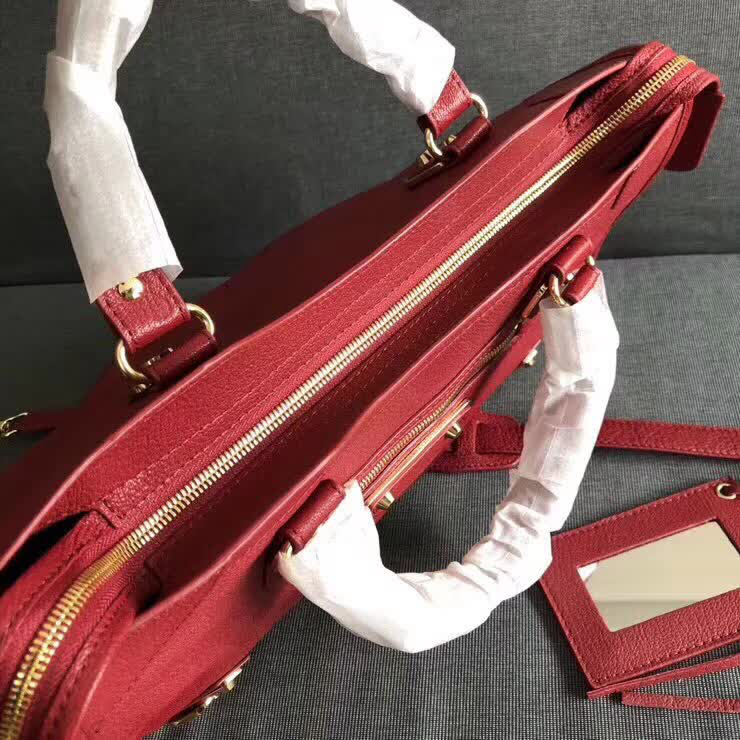 BALENCIAG巴黎世家 機車包 38cm原版山羊皮配金邊 手提肩背斜挎包  BL1376
